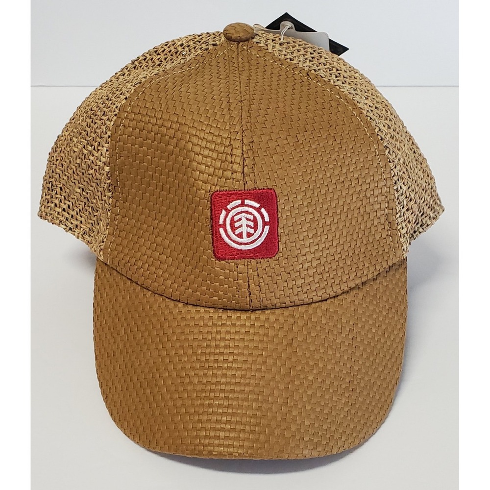 Element Crowns Hat Skateboard Co NWT Straw w/ Embroider Logo Lt Tan/Copper Cap